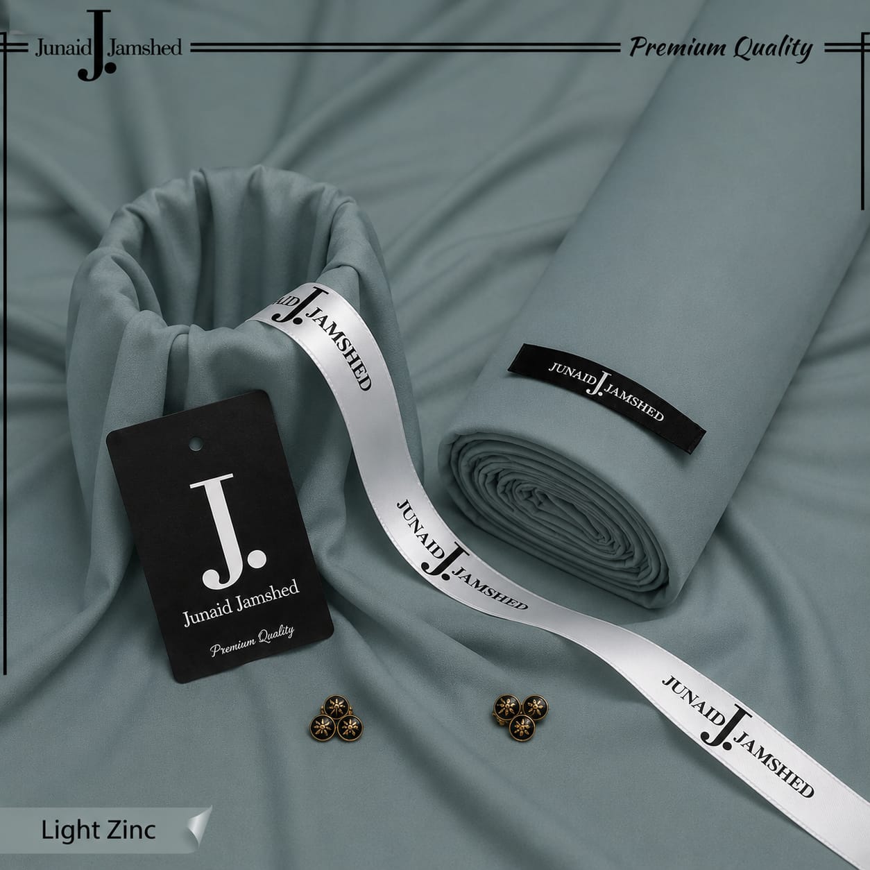 J. Italian Boski Wash n Wear Mens Suit - Light Zinc