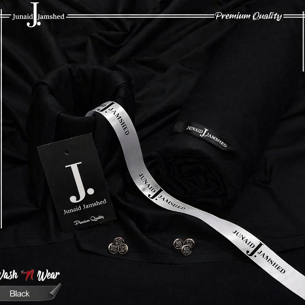 J. Italian Boski Wash n Wear Mens Suit - Black
