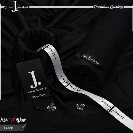 J. Italian Boski Wash n Wear Mens Suit - Black