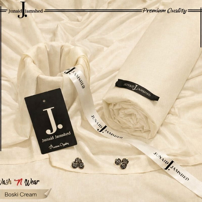 J. Italian Boski Wash n Wear Mens Suit - Butter Cream
