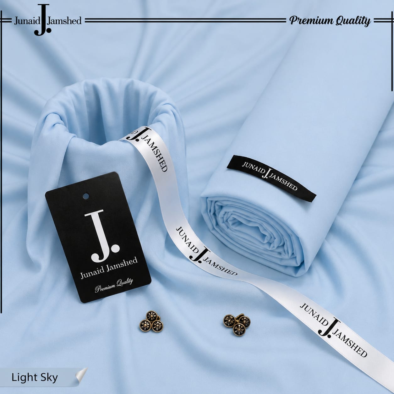 J. Italian Boski Wash n Wear Mens Suit - Light Sky