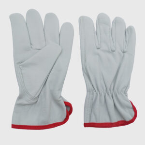 WHITE LEATHER safety WORKING GLOVES